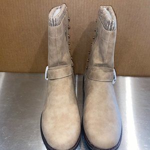 JUSTFAB Booties, Autumn, Taupe Women's Size 9.5